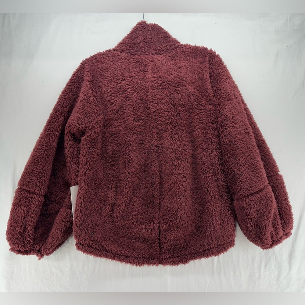 Lululemon Warmth Restore Sherpa Pullover Cowlneck Sweater Savannah Red Size XS/S - Picture 2 of 7